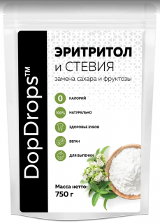 DopDrops Erythritol 1:1 [стевия] 750&nbsp;г (превью)