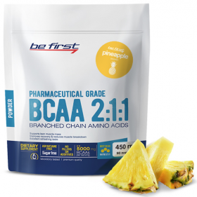 Be First BCAA 2:1:1 powder 450 г ананас дырочка заклеена (превью)