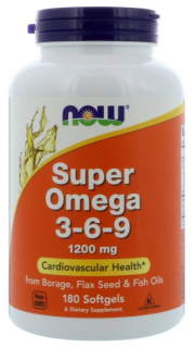 NOW Super Omega 3-6-9 1200 mg 180&nbsp;гел.капс.