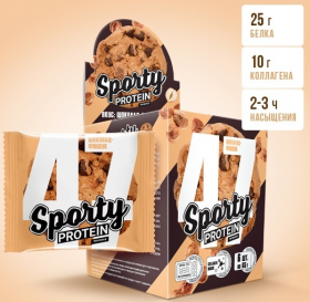 Sporty Печенье Sporty Protein (6 шт в уп) Упаковка 60&nbsp;г