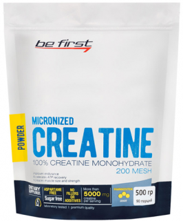 Be First Creatine powder (пакет) 500 г без вкуса дырочка заклеена