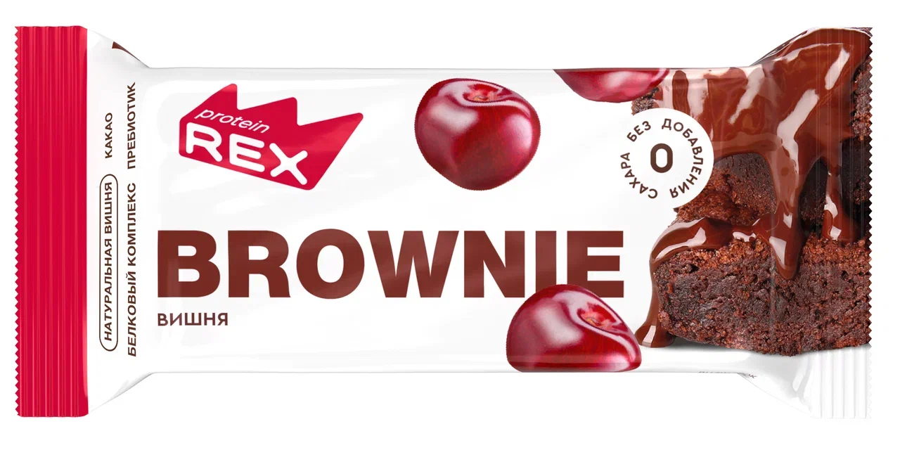 Proteinrex Пирожное протеиновое Brownie (12шт в уп) 50&nbsp;г (превью)