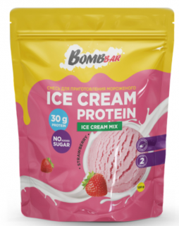 Уценка Bombbar Смесь для приготовления мороженого (12 шт в уп) 120 г Клубника до 06.24
