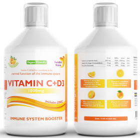 Swedish Nutra Vitamin C+D3 (zinc 10 mg) 1000 mg/ 1000 МЕ (25 мл) 500&nbsp;Мл