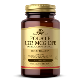Solgar Folate 1,333 mcg DFE (Metafolin® 800 mcg)