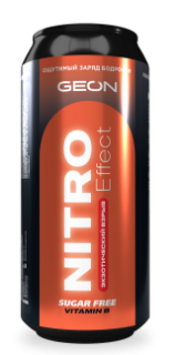 GEON Nitro Effect Безалкогольный тонизирующий газированный напиток (20шт в уп) Штучно 500&nbsp;Мл (превью)