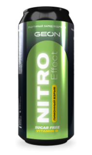 GEON Nitro Effect Безалкогольный тонизирующий газированный напиток (20шт в уп) Штучно 500&nbsp;Мл (превью)