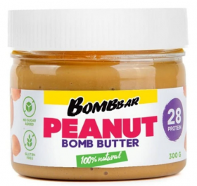 Bombbar Паста натуральная Peanut bomb butter (12 шт в уп) Штучно 300&nbsp;г