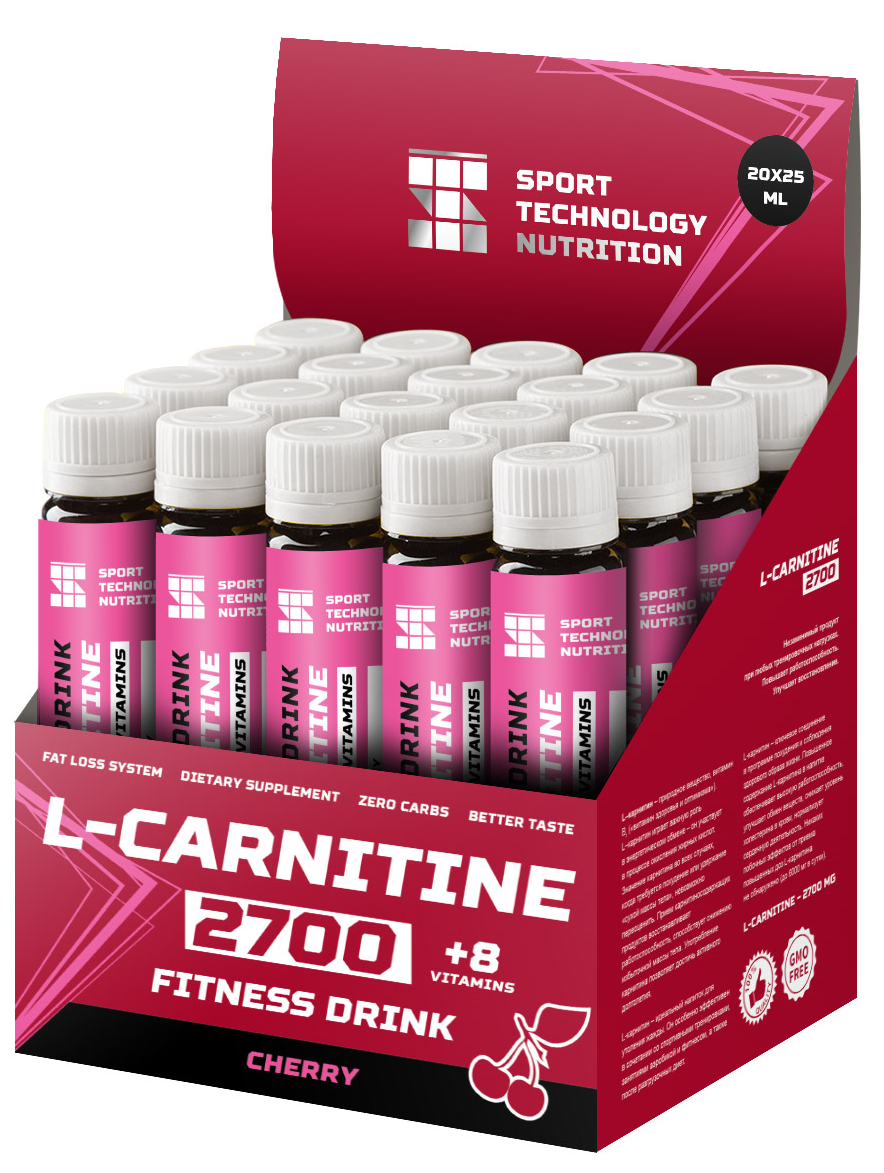 Оптом СТ Ампулы L-carnitine 2700+8 vitamins (20 амп х 25 мл) киви ...