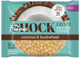 Уценка FitnesSHOCK CRISPY Печенье с хрустящими злаковыми шариками (12 шт в уп) 30 г Кокос-гречка до 01.24