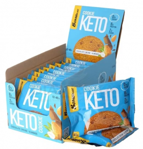 Уценка Bombbar Печенье Кето (12шт в уп) Упаковка 40 г вкус шоколадного крема и миндаля до 03.24