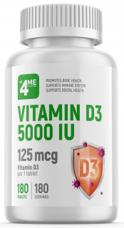 all4ME Vitamin D3 5000 IU 180 таб до 08.24