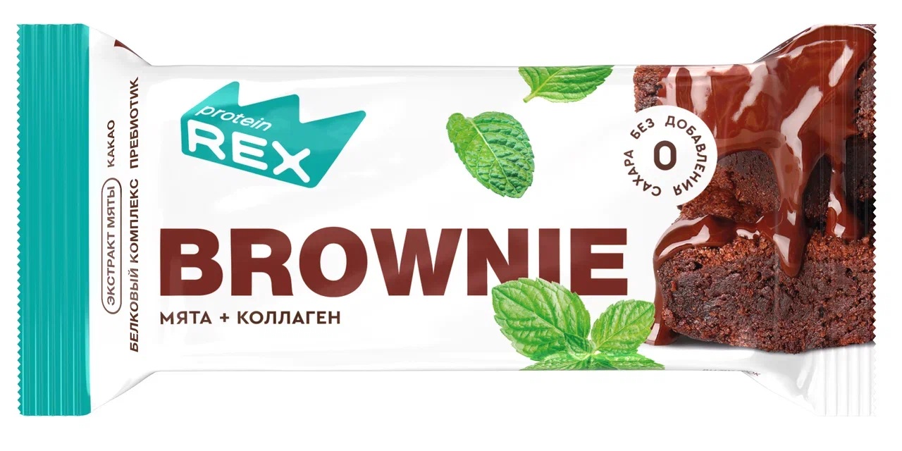 Proteinrex Пирожное протеиновое Brownie (12шт в уп) 50&nbsp;г (превью)