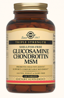 Solgar Glucosamine Hyaluronic Acid Chondroitin MSM (Shellfish- Free) Extra Strength