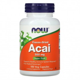 NOW Acai 500 mg 100 vcaps слегка мятая банка ЧЗ (превью)