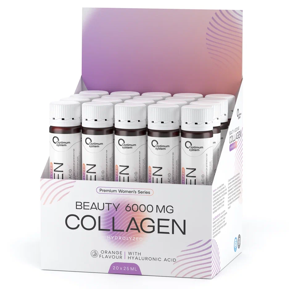 Beauty Collagen от Optimum System. Collagen 6000mg. Optimum System Beauty Collagen 6000 20x25 ml. Optim System коллаген.