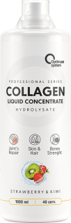 Уценка Optimum System Collagen Concentrate Liquid 1000мл (Strawberry-Kiwi) срок 16.03.24