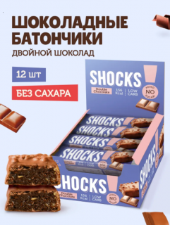 FitnesSHOCK Батончик глазированный SHOCKS (12 шт в уп) 35&nbsp;г (превью)