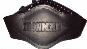 Ironman Ремень кожаный 2-х слойный с доп. поддержкой спины [р-р 0]