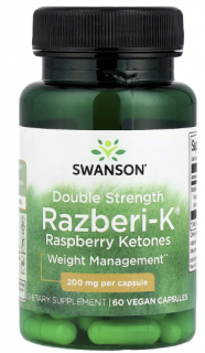 Уценка Swanson Double Strength Razberi-K Raspberry Ketones 200 mg 60 капс до 03.24