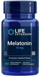 Уценка LIFE Extension Melatonin 10 mg, 60 vegetarian capsules до 01.24