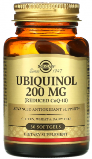 Уценка Solgar Ubiquinol 200 mg (Reduced CoQ-10) 30 Softgels до 03.24