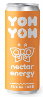 Sportinia YOH YOH Nectar Energy (Sugar Free) (энергетик с экдистероном, гуараной и альфа-липоевой кислотой) без сахара (12ж/б в уп) Упаковка 330&nbsp;Мл