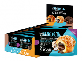 Уценка FitnesSHOCK Маффин с начинкой (12 шт в уп) Упаковка 50 г Кокосовый трюфель до 12.23