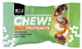 Уценка SOJ Протеиновая фруктово-ореховая конфета без добавления сахара (18шт в уп) 30 г до 03.24