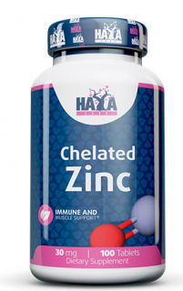 HAYA LABS Chelated Zinc (Bisglycinate) 30mg