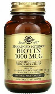 Уценка Solgar Biotin 1000 mcg 250 vcaps до 06,24
