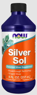 NOW Silver Sol 10 Ppm Liquid 8&nbsp;Fl. Oz.