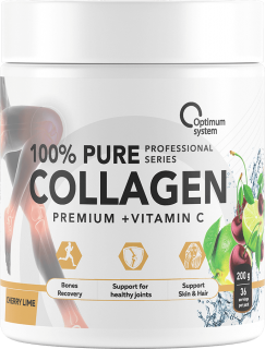 Уценка Optimum System 100% Pure Collagen Powder 240 грамм (Cherry-lime) до 30.05.24