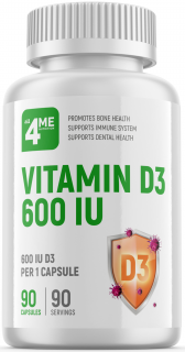 Уценка all4ME Vitamin D3 600 IU 90 капс до 07.24