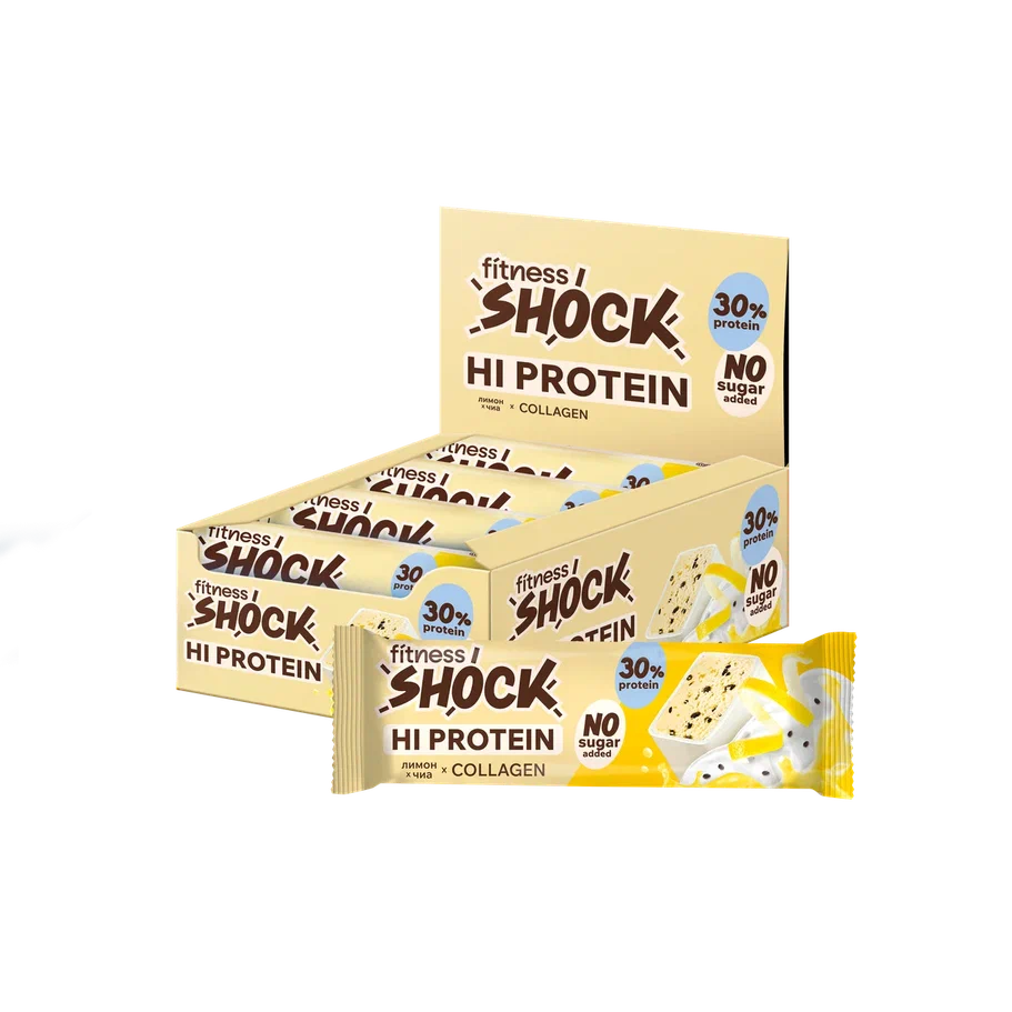 FitnesSHOCK Батончик глазированный (12шт в уп) 40&nbsp;г (превью)