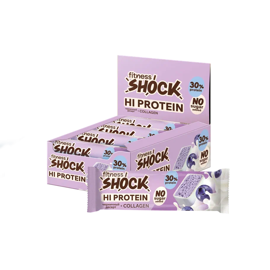 FitnesSHOCK Батончик глазированный (12шт в уп) 40&nbsp;г (превью)
