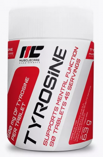 Брак Muscle Care Tyrosine 90 таб бракованная товарная этикетка (превью)