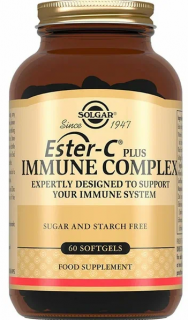 Solgar Ester-C® Plus Immune Complex 60 Softgels Мятая картонная упаковка. Срок 10/24