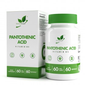 NaturalSupp Vitamin B5 PANTOTHENIC ACID (Витамин В5 - 15 мг в форме пантотеновой кислоты) 60 капс без НДС