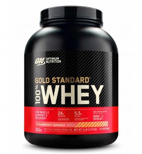 Optimum Nutrition 100 % Whey protein Gold standard 2270 г Strawberry Banana без НДС