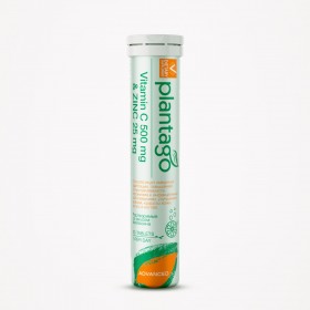 PLANTAGO Vitamin C 500 mg + Zinc 25 mg 20 шипучие табл без НДС (превью)