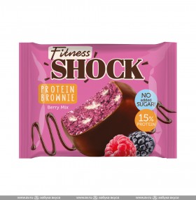FitnesSHOCK Бисквит глазированный Брауни (10шт в уп) 50&nbsp;г