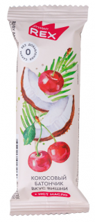 Proteinrex Батончик глазированный кокосовый с МСТ-маслом (15шт в уп) 40 г Вишня без НДС до 02.01.25