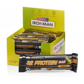 Ironman Батончик "32 Protein" (12 шт в уп) 50 г (ваниль / тёмная глазурь без НДС до 24.03.2025 (превью)