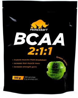 Prime Kraft BCAA 2:1:1 дойпак 500 г green apple без НДС до 25.11.2025 (превью)