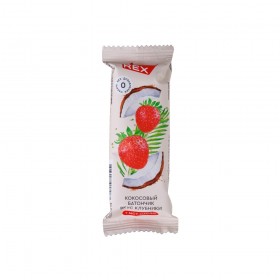 Proteinrex Батончик глазированный кокосовый с МСТ-маслом (15шт в уп) 40 г Клубника без НДС до 06.09.2024 (превью)