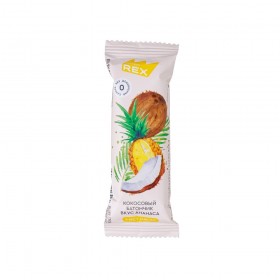 Proteinrex Батончик глазированный кокосовый с МСТ-маслом (15шт в уп) 40 г Ананас без НДС до 02.11.2024 (превью)