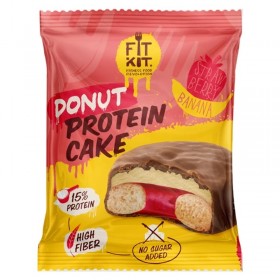 FITKIT без НДС Donut Protein Cake (8шт в уп) 100 г Клубника-Банан