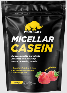 Prime Kraft MICELLAR CASEIN (спец. пищевой продукт СГР) 900 г Клубника без НДС до 31.05.2025