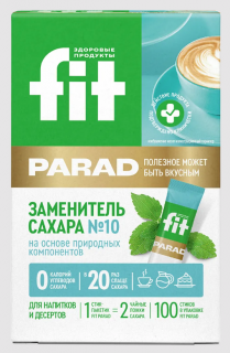 Fit Parad Заменитель сахара на основе эритрита и стевии № 10 50 г (стик/10) 100 шт